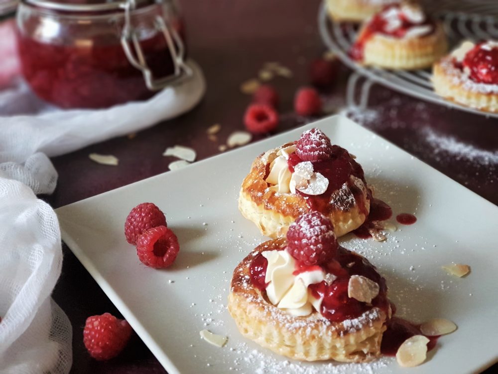 Lisnate košarice s malinama