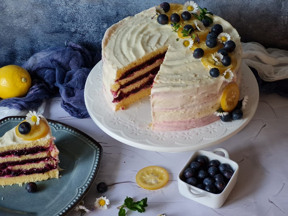 Torta od limuna i borovnica